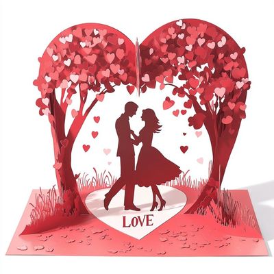 Καλή τιμή. Διαφορετικά Θέματα Χαρτί Καλλιτεχνική Ημέρα του Αγίου Βαλεντίνου Ζευγάρια Ευχάριστες κάρτες από χαρτί σε απευθείας σύνδεση